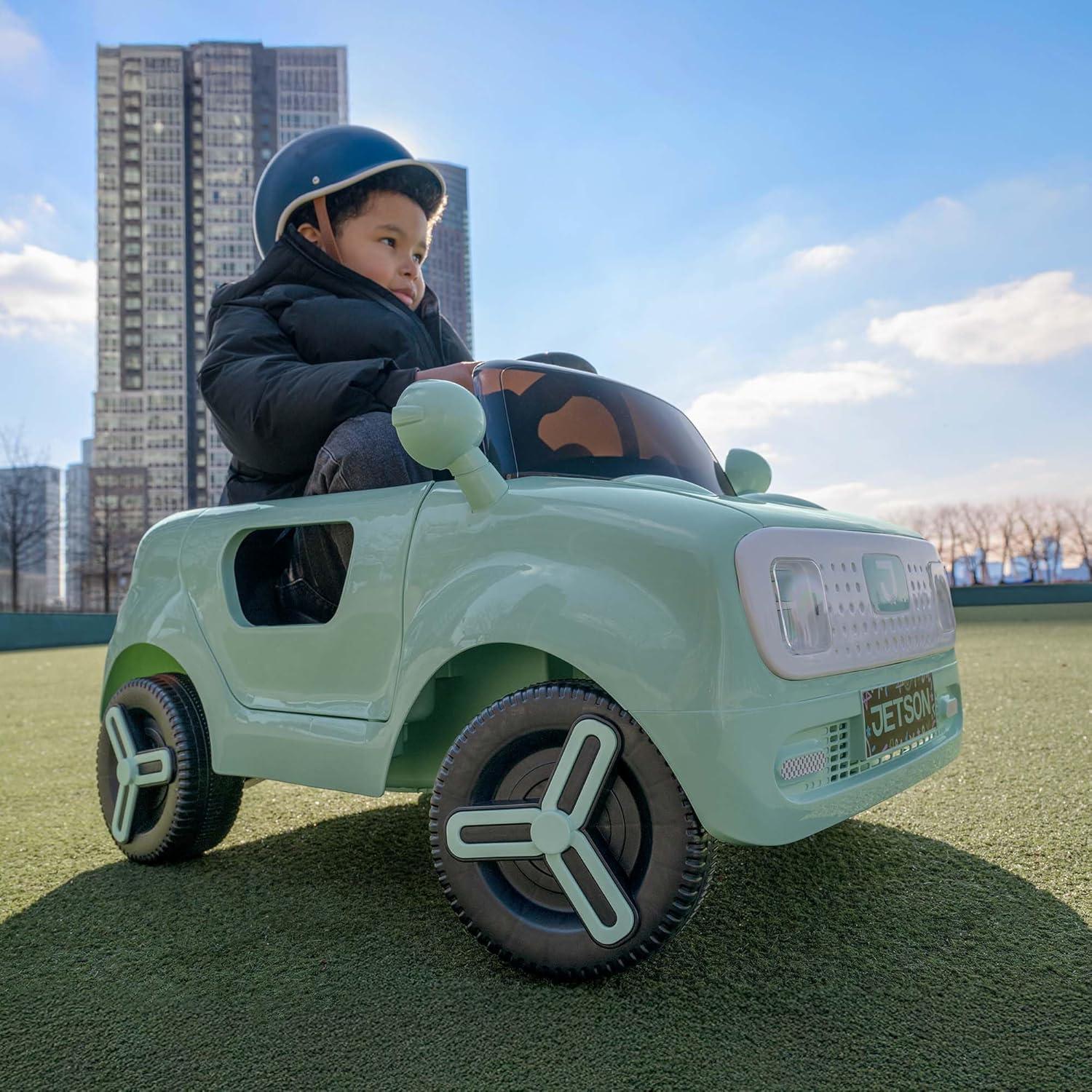 image:imageJetson Mako Kids Electric Motor Assist Push Car 3 Modes Push Drive or Remote Control Top Speed of 3 mph Seatbelt Headlights Recommended Ages 24 Years