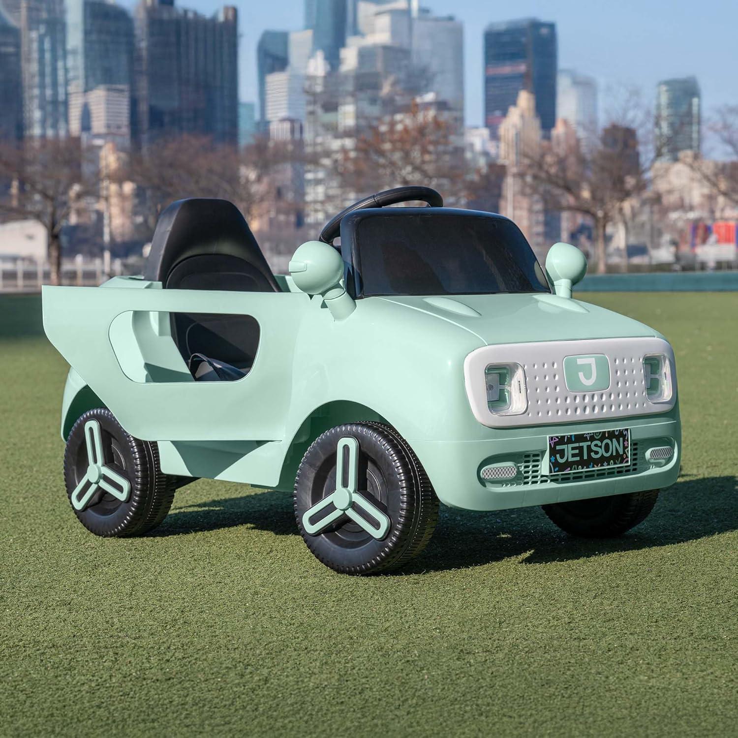 image:imageJetson Mako Kids Electric Motor Assist Push Car 3 Modes Push Drive or Remote Control Top Speed of 3 mph Seatbelt Headlights Recommended Ages 24 Years